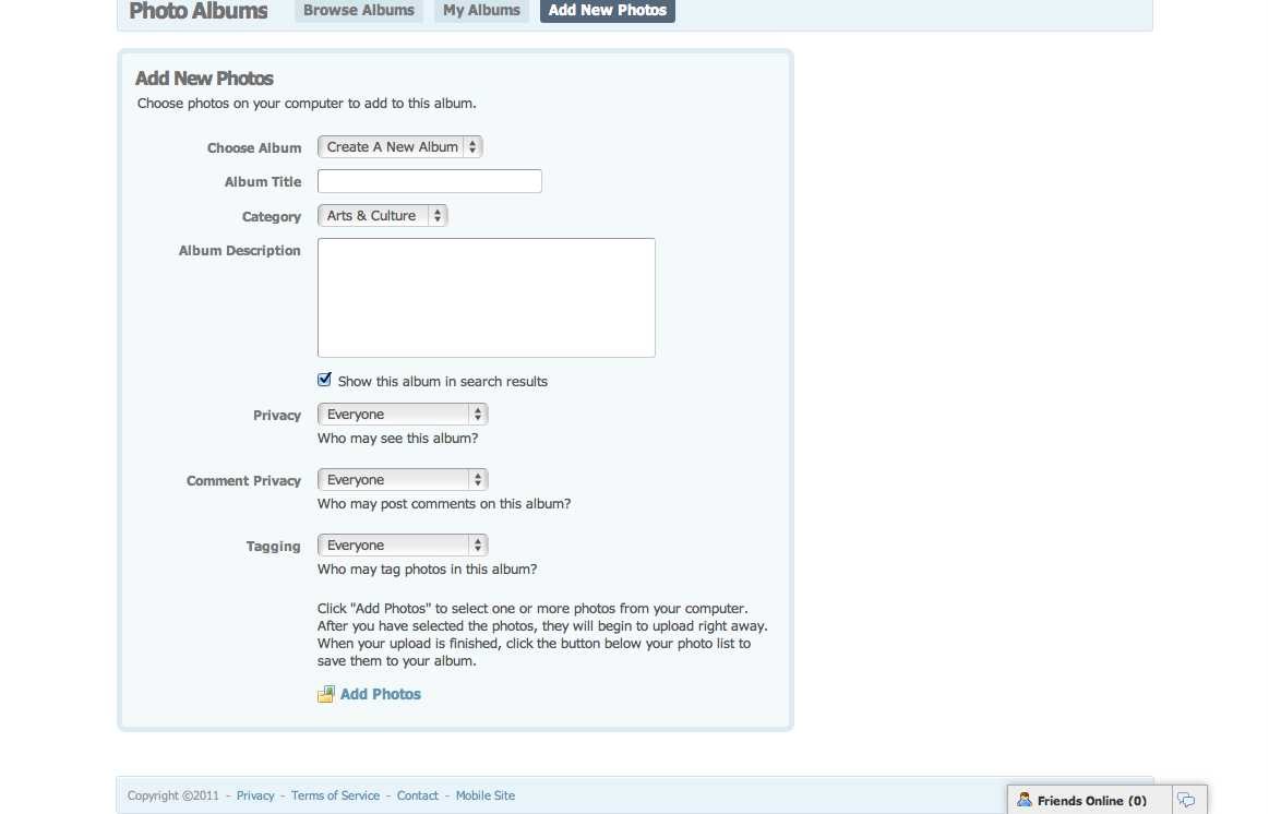 SocialEngine - Add New Photos